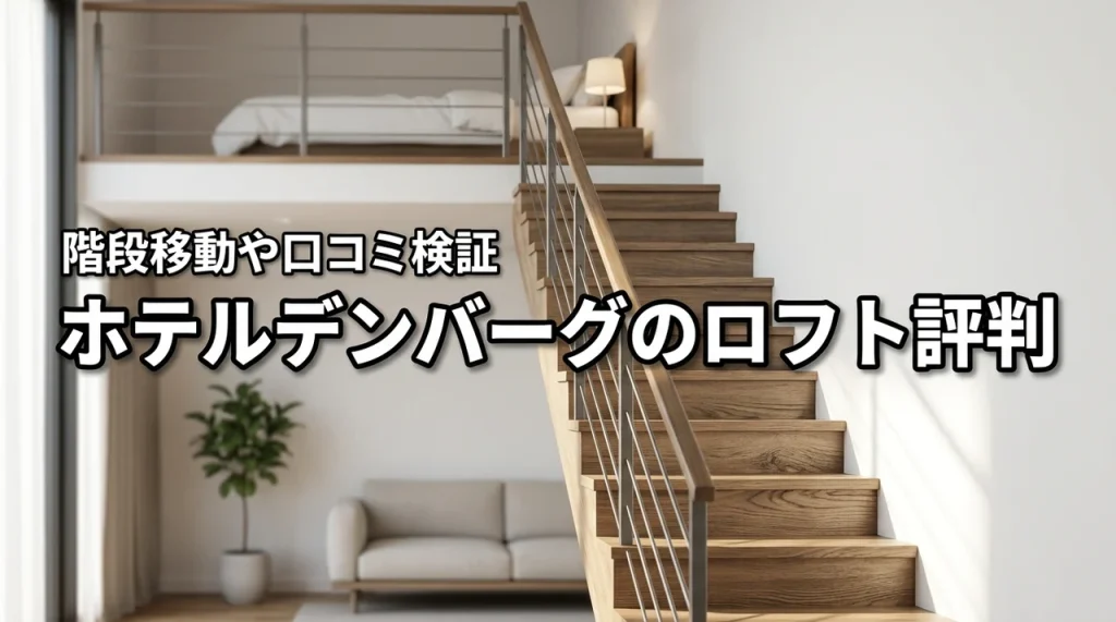 ホテルデンバーグのロフトは使いにくい？口コミから判明した階段移動や評判を公開
